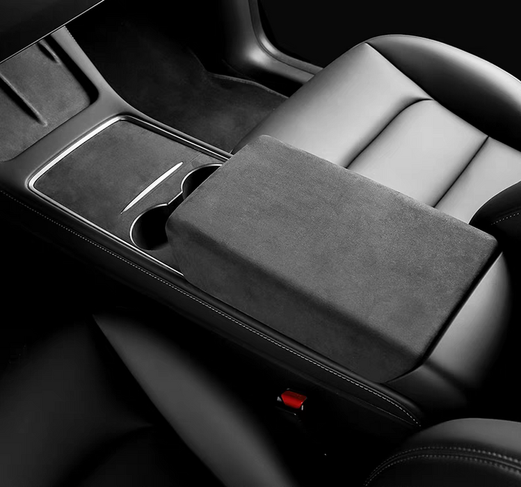 Thetapai Center Console Covers Suede for Tesla Model 3 Model Y