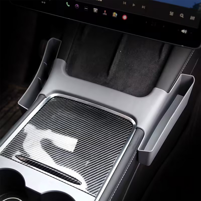 Thetapai Console Gear Hanging Storage Box Gray for Tesla Model 3 Y