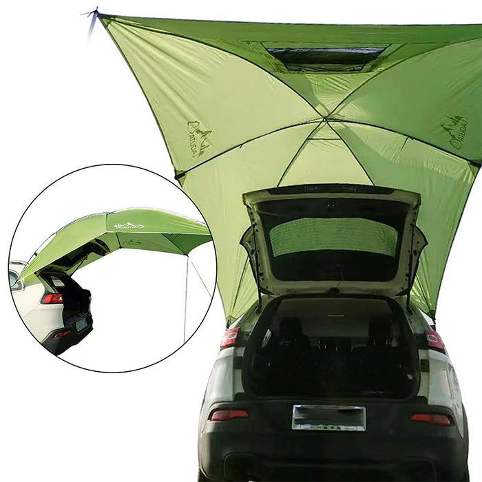 For Tesla SUV Portable Outdoor Car Rear Canopy Camping Rooftop Tent Green