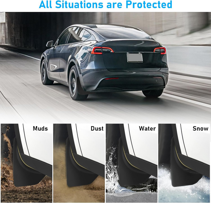 For Tesla Model Y 4PCS Mud Flaps Splash Guard Fender 2019-2024