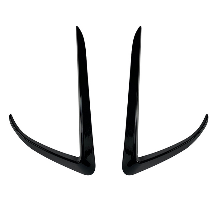 For Tesla Model Y Fog Light Trim Eyebrows Cover Glossy Black