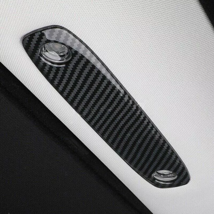 For Tesla Model 3 2018-2022 2PCS Roof Reading Light Cover Trims Carbon Fiber