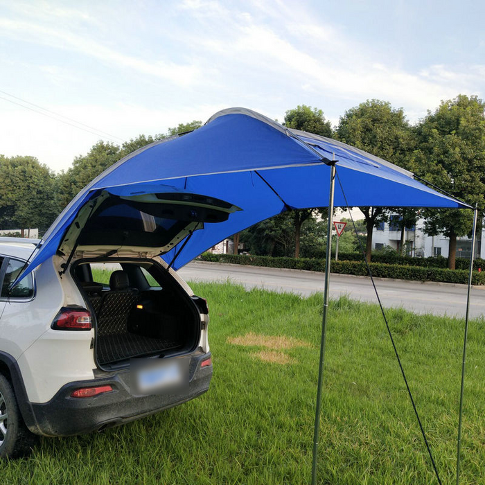 For Tesla SUV Portable Outdoor Car Rear Canopy Camping Rooftop Tent Blue