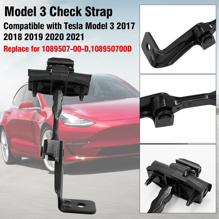 For Tesla Model 3 Front Left Door Check Stop Strap 2017-2021 1089507-00-D