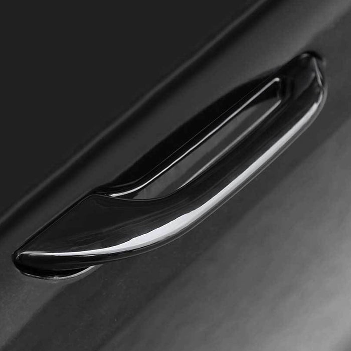 For 4PCS Tesla Model 3 Model Y Out Door Handle Trim Cover Glossy Black 2017-2022