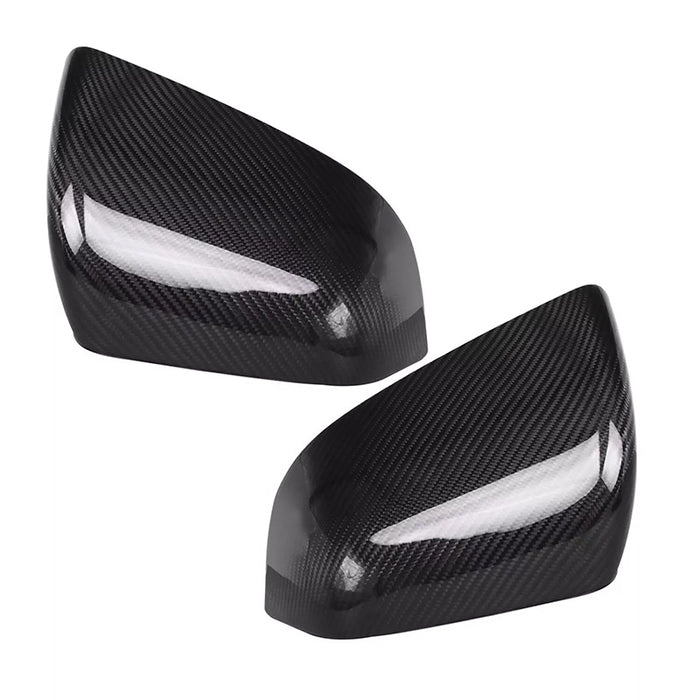 For Tesla Model Y 2023-2024 1Pair Car Side Mirror Cover Caps Carbon Fiber