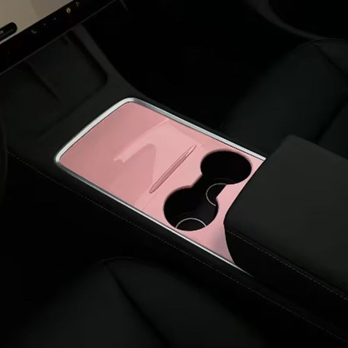 Thetapai Center Console Cover Stickers Pink for Tesla Model 3 Model Y