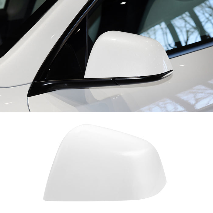 For Tesla Model Y Mirror Cover Caps White 2020 2021 2022 2023 2024 Left Driver Side