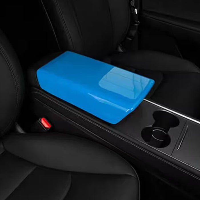 Thetapai Center Console Cover Blue for Tesla Model 3 Model Y