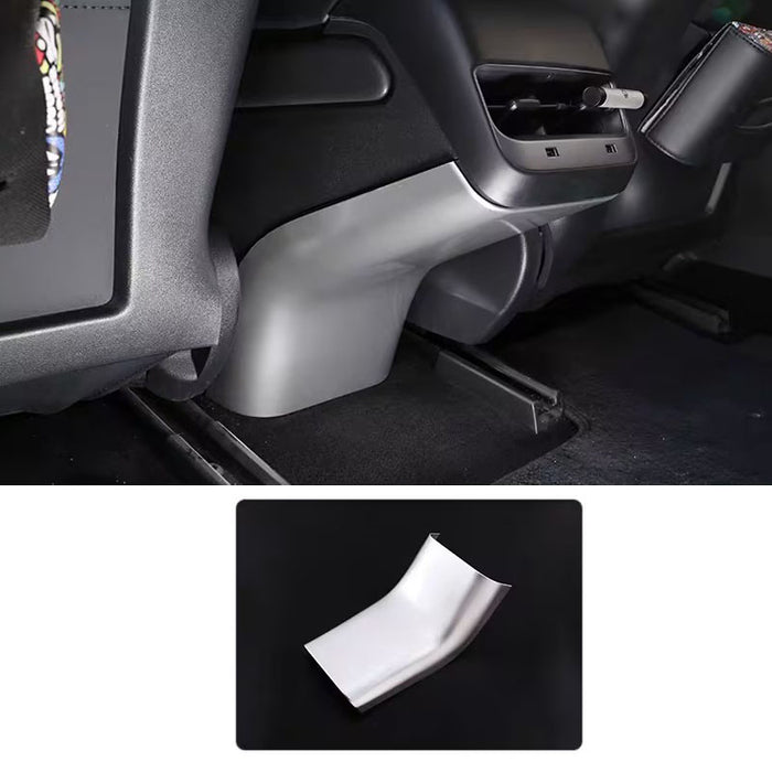 Thetapai Rear Vent Anti-Kick Cover Silver for Tesla Model 3 Model Y