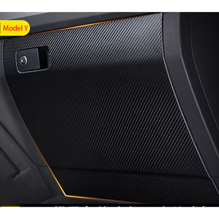 Thetapai Glove Box Anti-kick Pad Carbon for Tesla Model Y