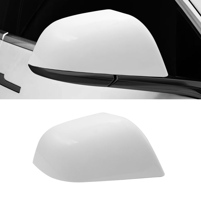 For Tesla Model 3 Mirror Cover Caps White 2017 2018 2019 2020 2021 2022 2023 2024 Right Passenger Side