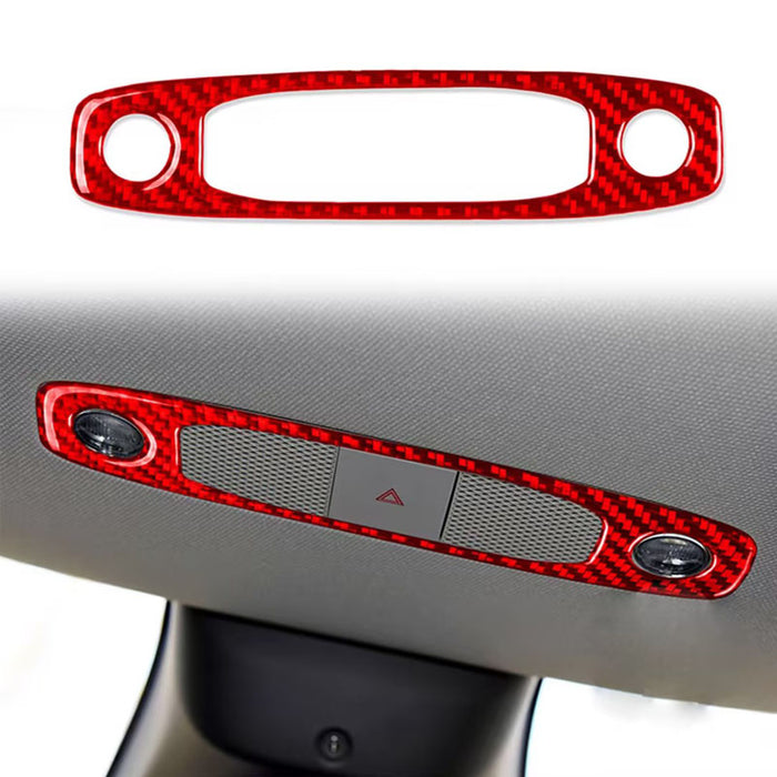 Thetapai Reading Light Frame Sticker Red Carbon for Tesla Model 3 Y