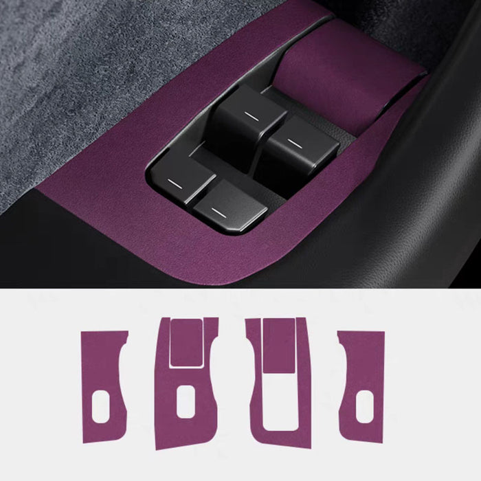 Thetapai Window Switch Panel Covers Purple for Tesla Model 3 Model Y