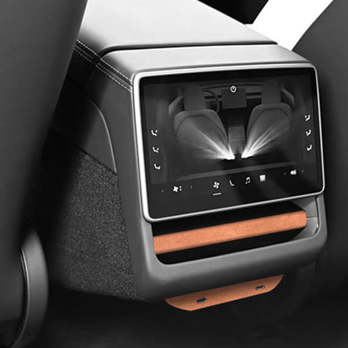 Tapai Sticker Thetapai Rear Air Outlet USB Port Sticker Brown for Tesla Model 3 2024