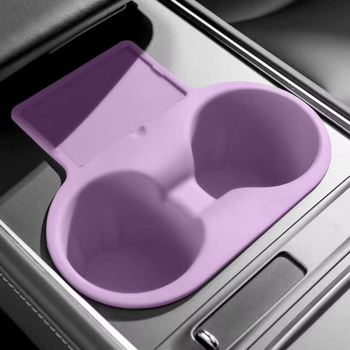 Thetapai Console Cup Holder Expander Purple for Tesla Model 3 2024