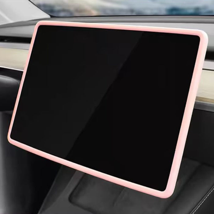 Thetapai Screen Frame Protective Cover Pink for Tesla Model 3 Model Y