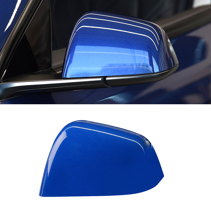 For Tesla Model Y Mirror Cover Caps Blue 2020 2021 2022 2023 2024 Left Driver Side