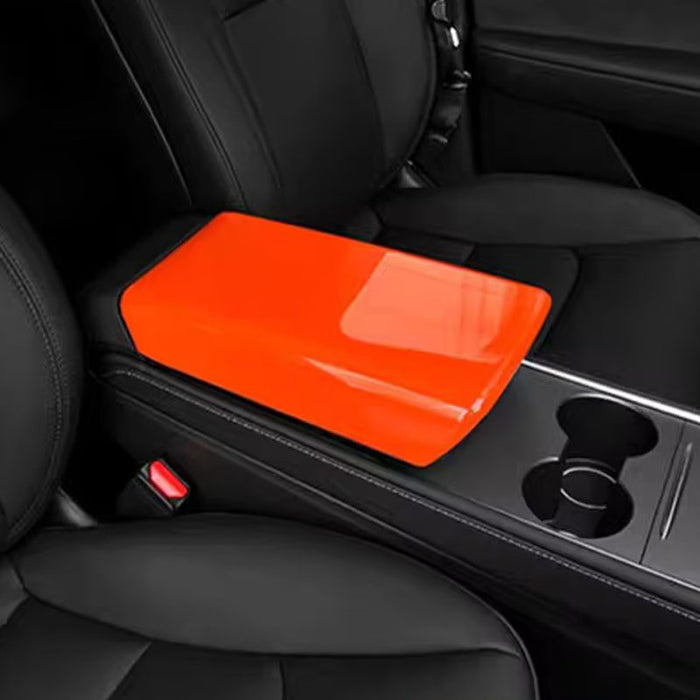 Thetapai Center Console Cover Orange for Tesla Model 3 Model Y