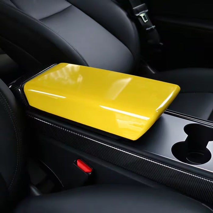 Thetapai Center Console Cover Yellow for Tesla Model 3 Model Y