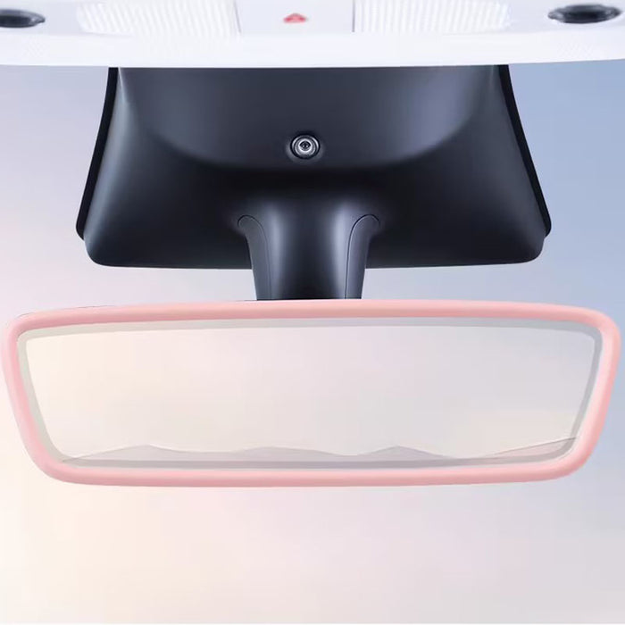 Thetapai Interior Rearview Mirror Cover Pink for Tesla Model 3 Y