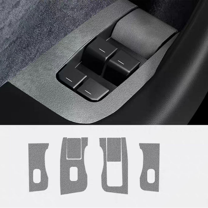 Thetapai Window Switch Panel Covers Gray for Tesla Model 3 Model Y