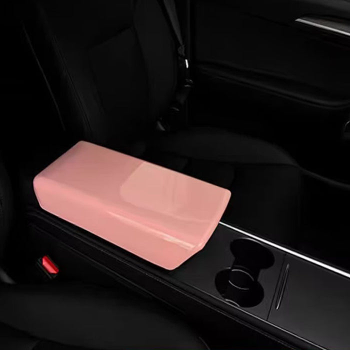 Thetapai Center Console Cover Pink for Tesla Model 3 Model Y