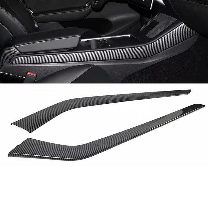 Thetapai Center Console Side Sticker Carbon for Tesla Model 3 Model Y