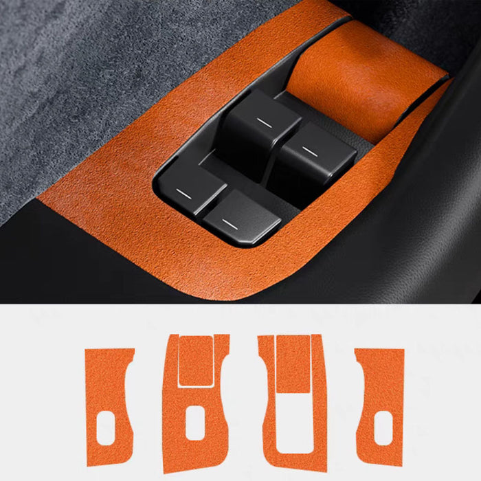 Thetapai Window Switch Panel Covers Orange for Tesla Model 3 Model Y