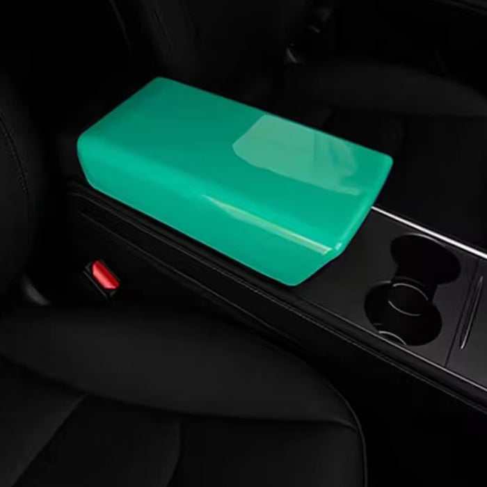 Thetapai Center Console Cover Green for Tesla Model 3 Model Y