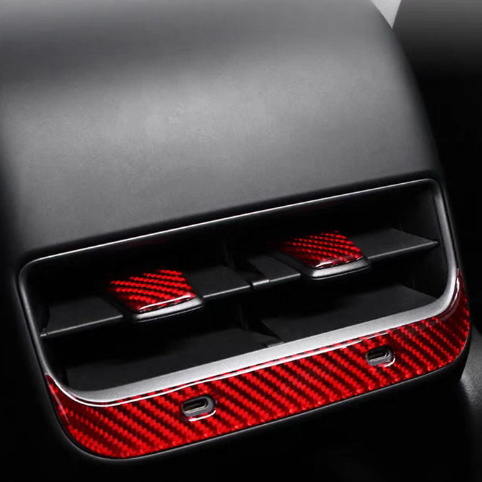 Tapai Sticker Thetapai Rear Air Outlet Tab Stickers Red for Tesla Model 3 Model Y