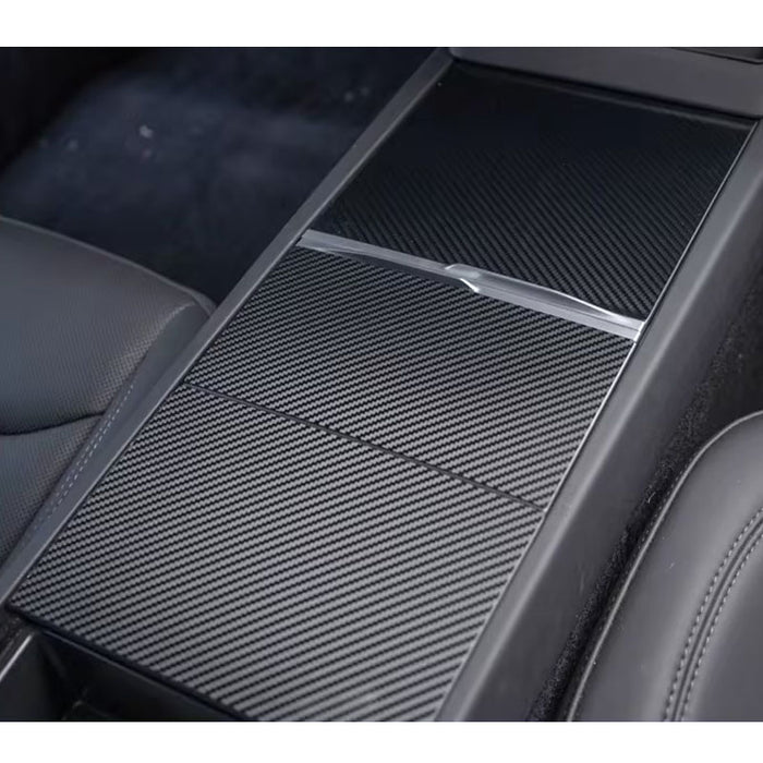 Thetapai Center Console Cover Sticker Carbon for Tesla Model 3 Highland