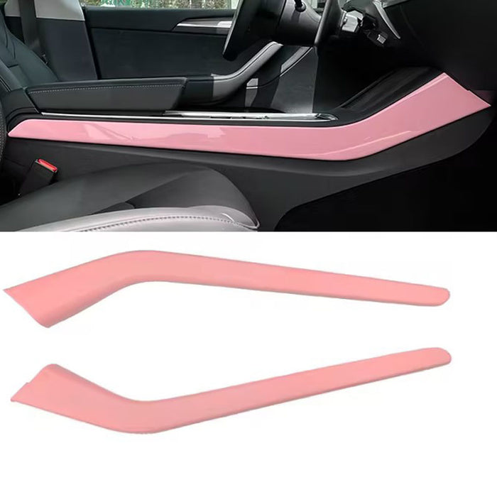 Thetapai Center Console Side Sticker Pink for Tesla Model 3 Model Y