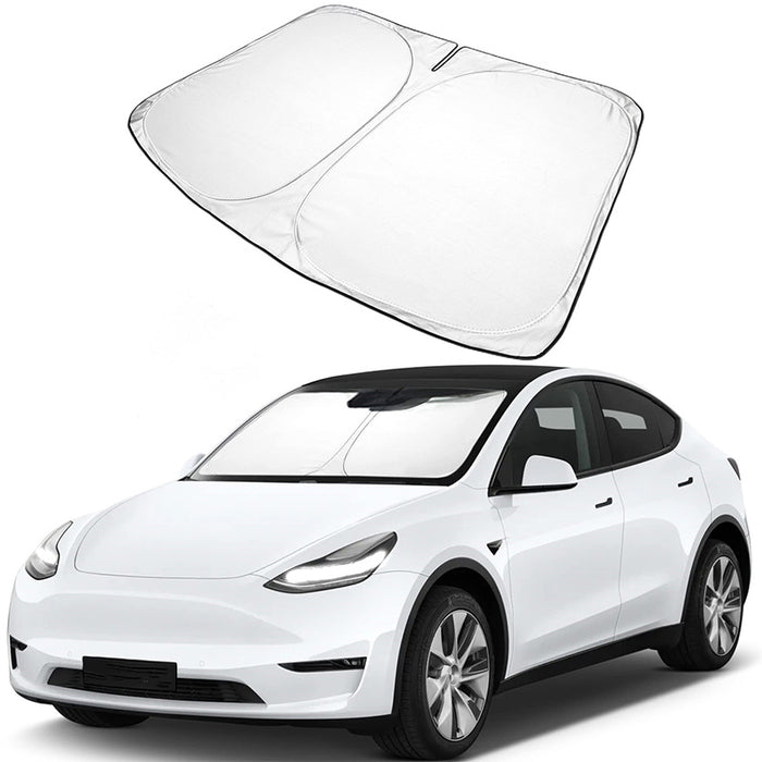 For Tesla Model Y (2021-2024) Model 3 (2017-2024) Foldable Windshield Sun Shade Front Cover