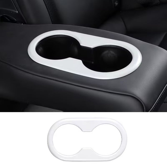 Thetapai Rear Seat Cup Holder Panel Cover White for Tesla Model 3 Y