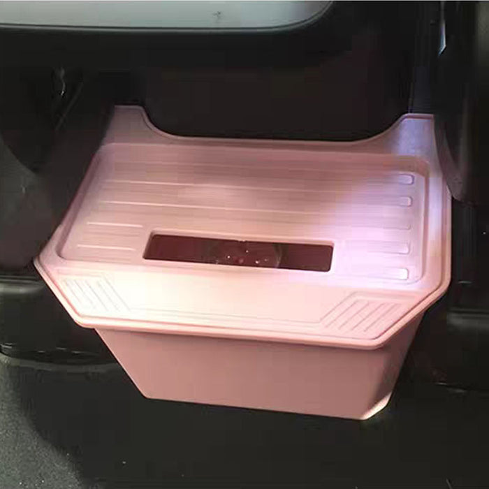 Thetapai Rear Center Floor Portable Trash Bin Pink for Tesla Model 3 Y