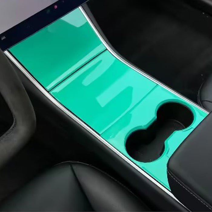 Thetapai Center Console Cover Stickers Green for Tesla Model 3