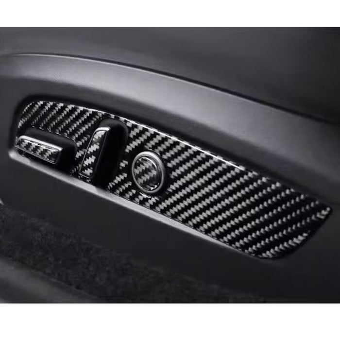 Tapai Sticker Thetapai Seat Adjustment Button Stickers Carbon for Tesla Model 3 Y