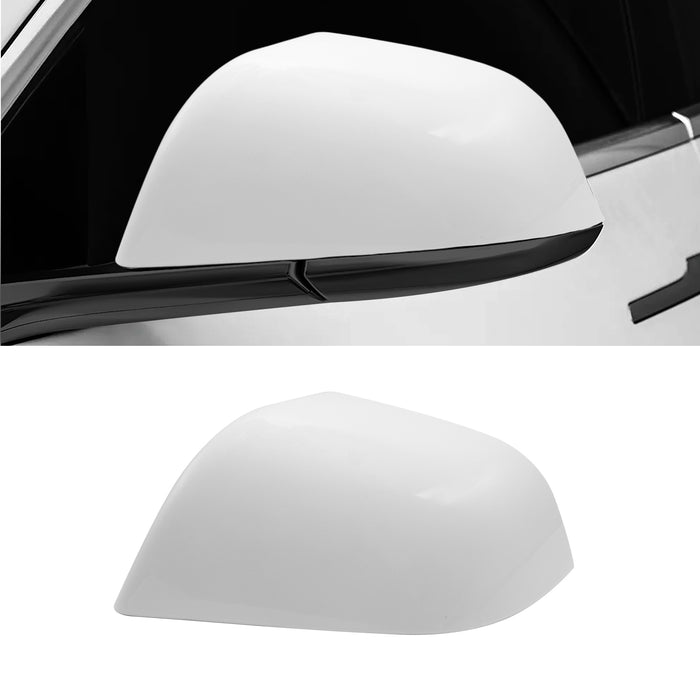 For Tesla Model 3 Mirror Cover Caps White 2017 2018 2019 2020 2021 2022 2023 2024 Left Driver Side