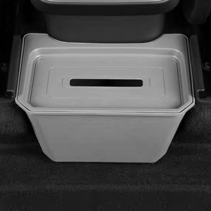 Thetapai Rear Center Floor Portable Trash Bin Gray for Tesla Model 3 Y