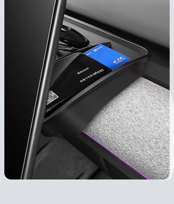 Tesla 3 Rear Screen Storage Rack Thetapai Dash Hidden Screen Rear Organizer Tray for Tesla Model 3 Y