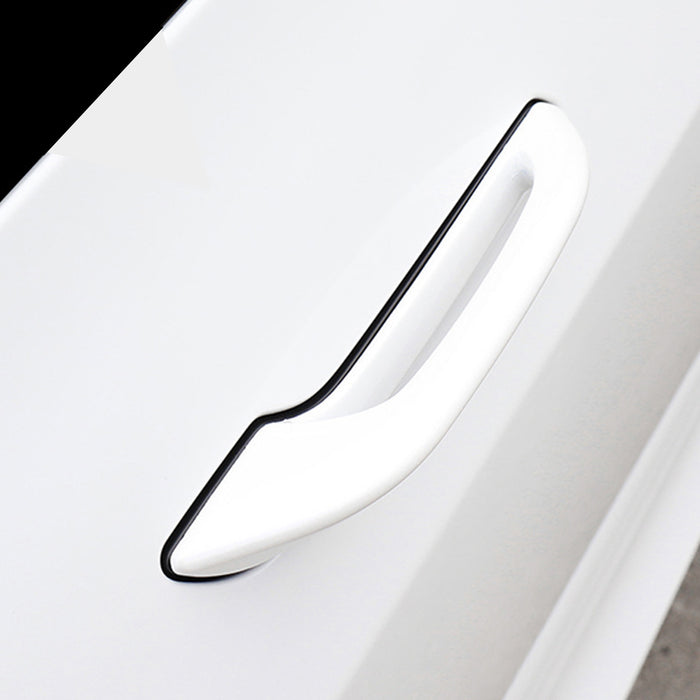 For 4PCS Tesla Model 3 Model Y Out Door Handle Trim Cover White 2017-2022