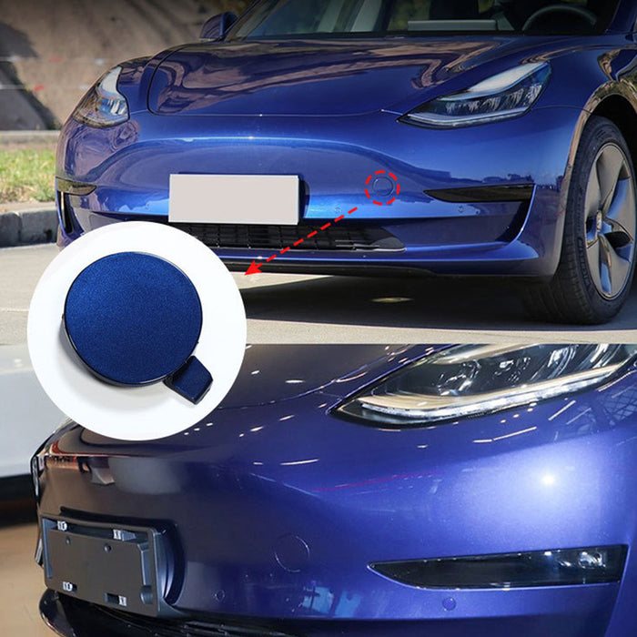 For Tesla Model 3 2017-2023 Front Bumper Tow Hook Cover Cap Blue