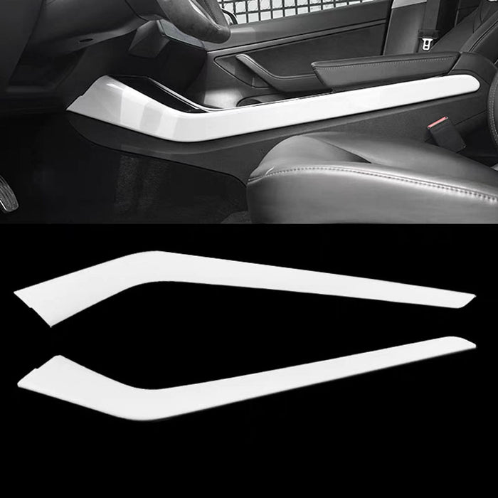 Thetapai Center Console Side Sticker Cover White for Tesla Model 3