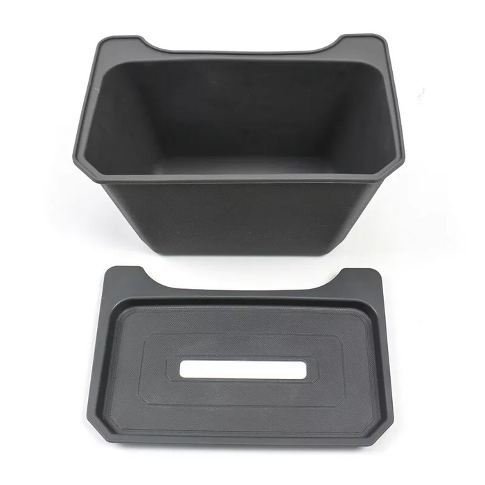 For Tesla Model Y Rear Center Console Organizer Backseat Storage Box with Cover 2020-2024