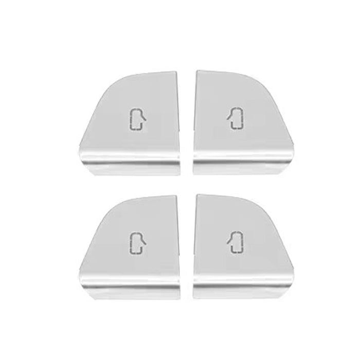 Thetapai Door Unlock Button Stickers Silver for Tesla Model 3 Highland