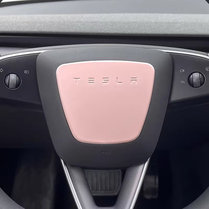 Thetapai Steering Wheel Panel Sticker Pink for Tesla Model 3 Highland