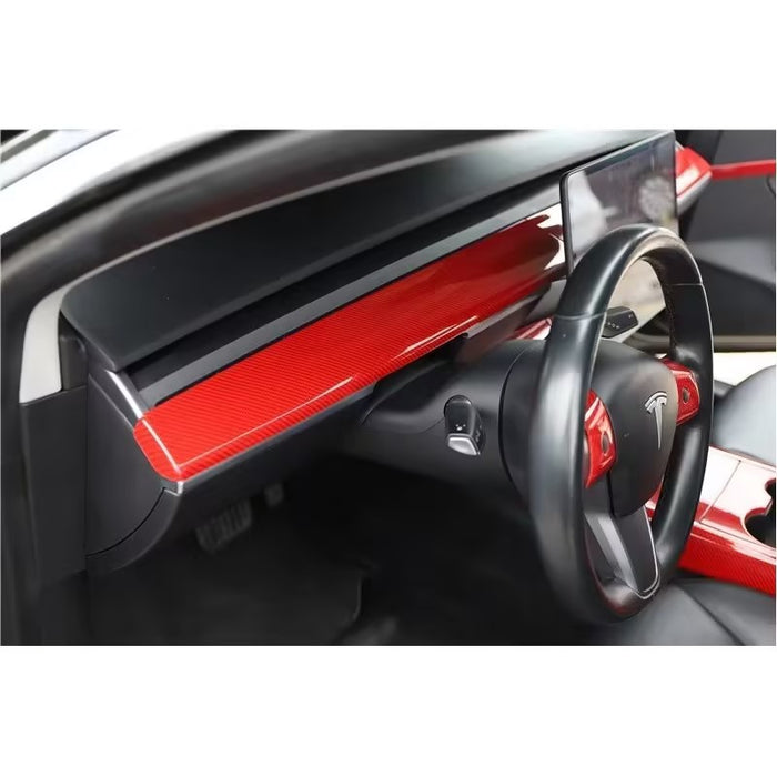 Thetapai Dashboard Covers Red for Tesla Model 3 Model Y