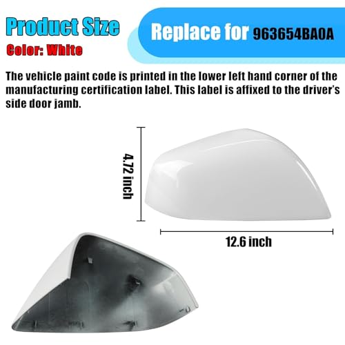 Thetapai Model X Mirror Cover Front Right Pearly White