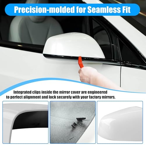 Thetapai Model X Mirror Cover Front Right Pearly White